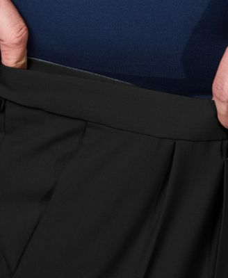 Men's Big & Tall Premium Comfort Stretch Classic-Fit Solid Pleated Dress Pants