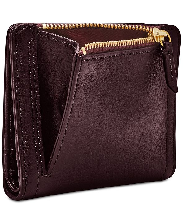 Fossil Logan Bifold Leather & Suede Striped Wallet & Reviews Handbags