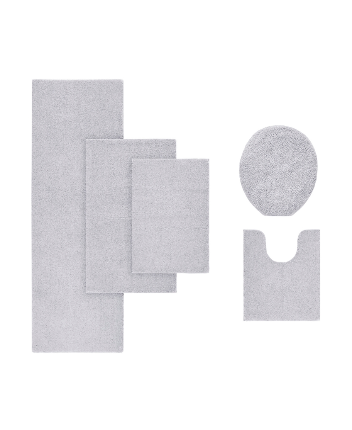 Madison Park Signature Marshmallow Bath Rug, 24" X 40" In Gray
