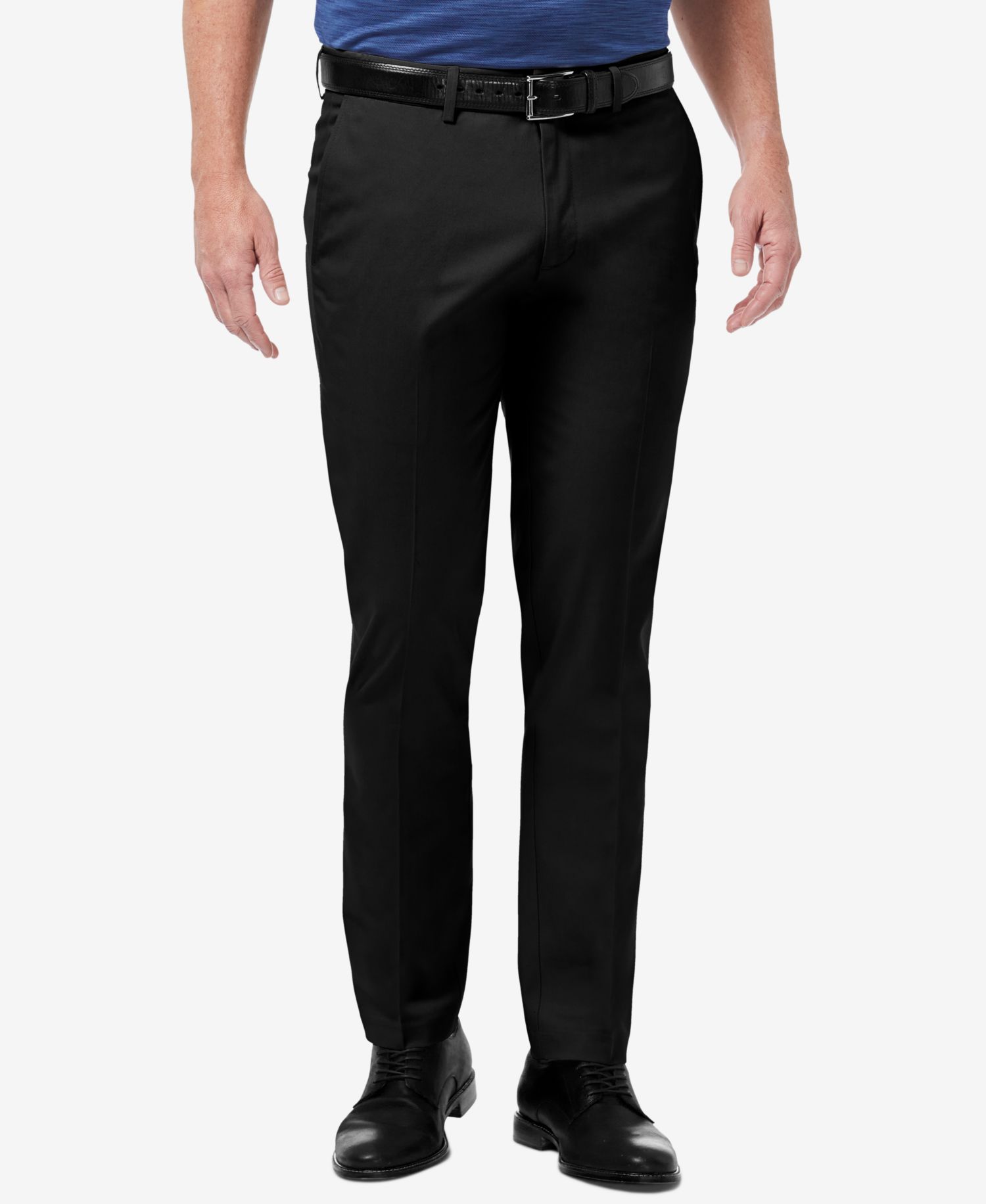 Men's Premium No Iron Khaki Slim-Fit Flat Front Pants
