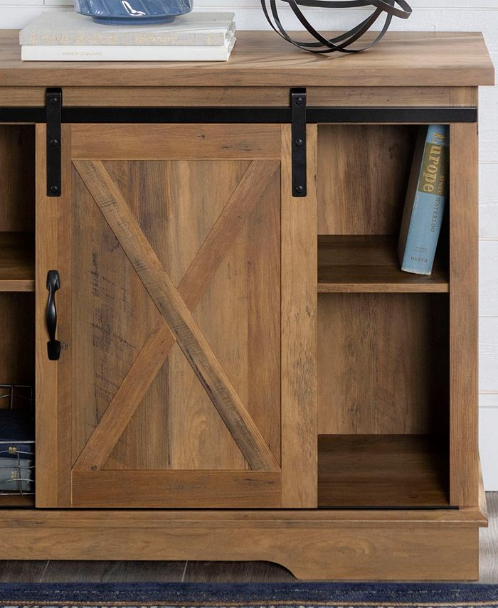 Walker Edison 58" Farmhouse TV Stand with Sliding Barn Doors