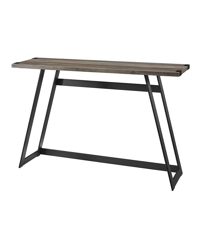 Walker Edison 46 inch Metal Wrap Entry Table in Grey Wash Macy's