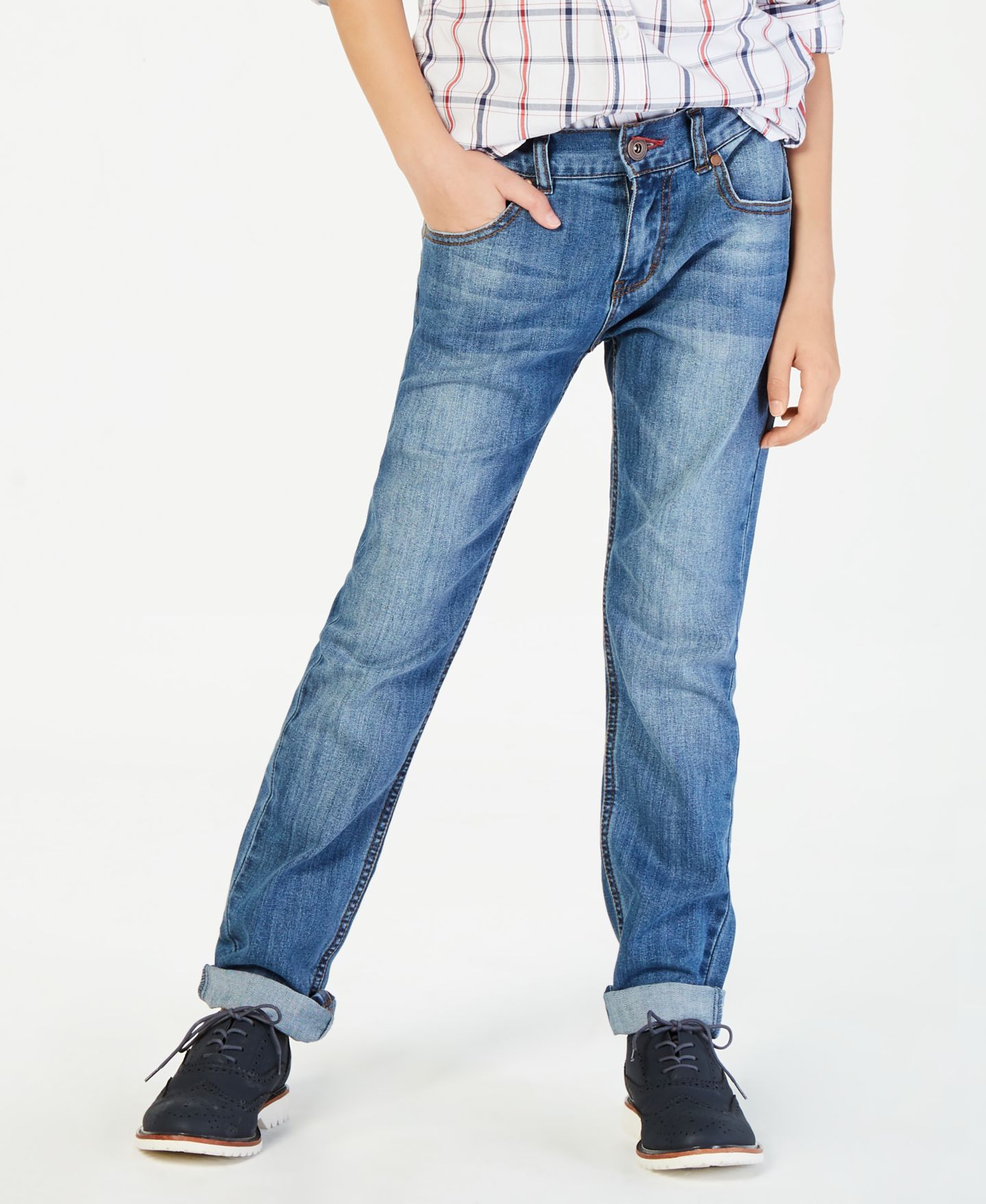 Джинсы Tommy Hilfiger Straight-Fit Stone Blue для мальчиков — фото 1