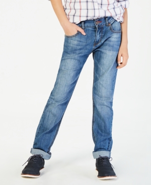 Shop Tommy Hilfiger Big Boys Regular-fit Stone Blue Jeans