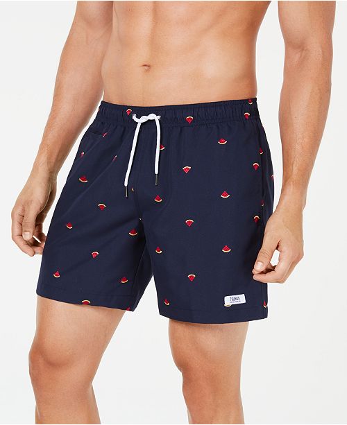 Trunks Surf & Swim Co. Men's 6 1/4" Watermelon Embroidered Volley Swim