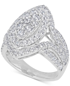 image of Diamond Cluster Ring (2-1/2 ct. t.w.) in 14k White Gold