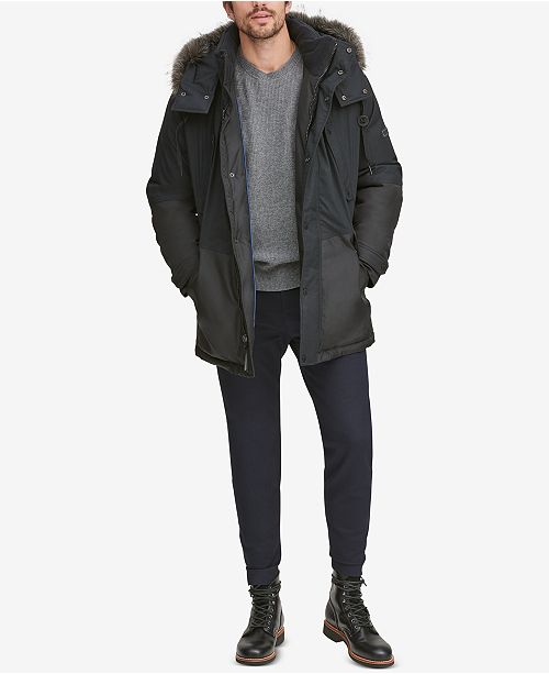 Marc New York Men's MixedMedia Parka with Removable Hood & Reviews