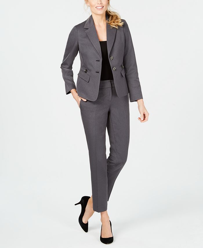 Le Suit Petite Twill Pantsuit Macy's