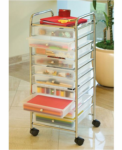 Seville Classics 10 Drawer Organizer Cart Reviews Cleaning Organization Home Macy S