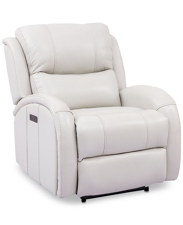 Furniture Leiston Leather Dual Power Recliner with USB Power Outlet