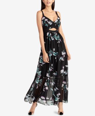 RACHEL Rachel Roy - Printed Cutout Maxi Dress