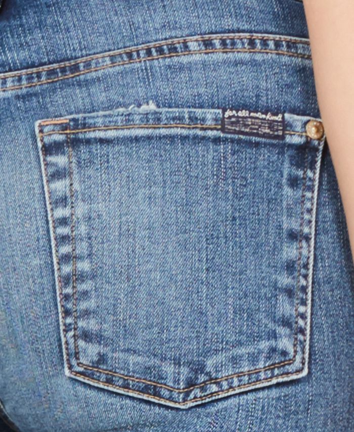 7 For All Mankind Cropped FrayHem BootCut Jeans Macy's