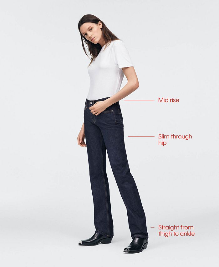Calvin Klein Jeans Mid Rise Straight Leg Jeans, CKJ 031 - Macy's