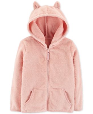 Carter's - Toddler Girls Hooded Faux-Sherpa Jacket