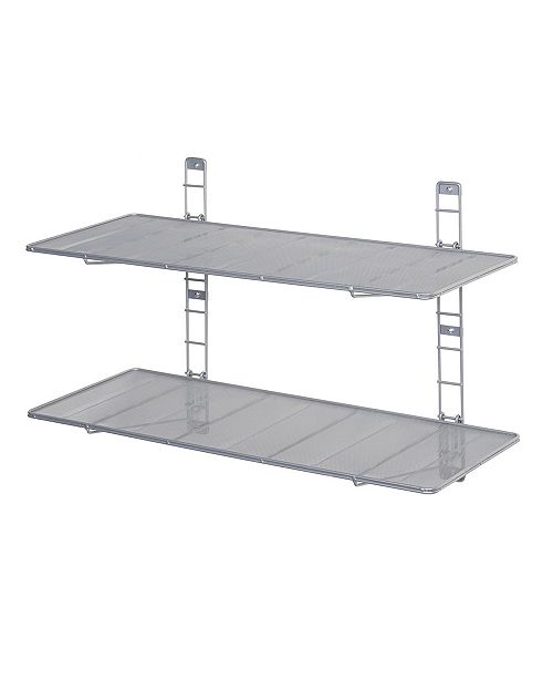 Seville Classics 2 Tier Heavy Duty Wall Mount Floating Steel Wire