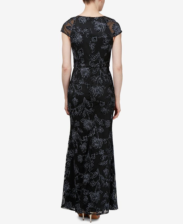 SL Fashions Women's Beaded Popover Gown Blue Size 20W