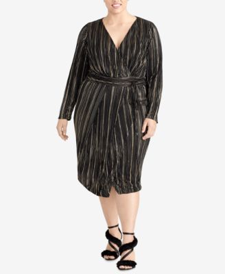 RACHEL Rachel Roy - Plus Size Faux-Wrap Dress