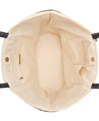 INC International Concepts I.N.C. Willoww Stripe Tribal Straw Tote, Created for Macy's