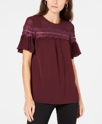 Michael Kors - Lace-Trim Blouse