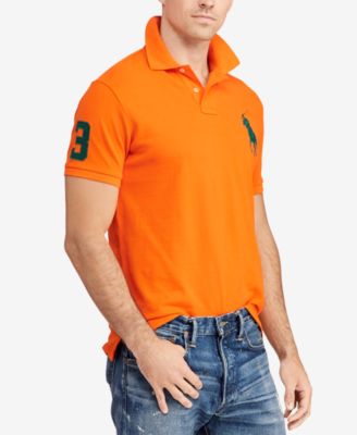 men's big pony custom slim fit mesh polo