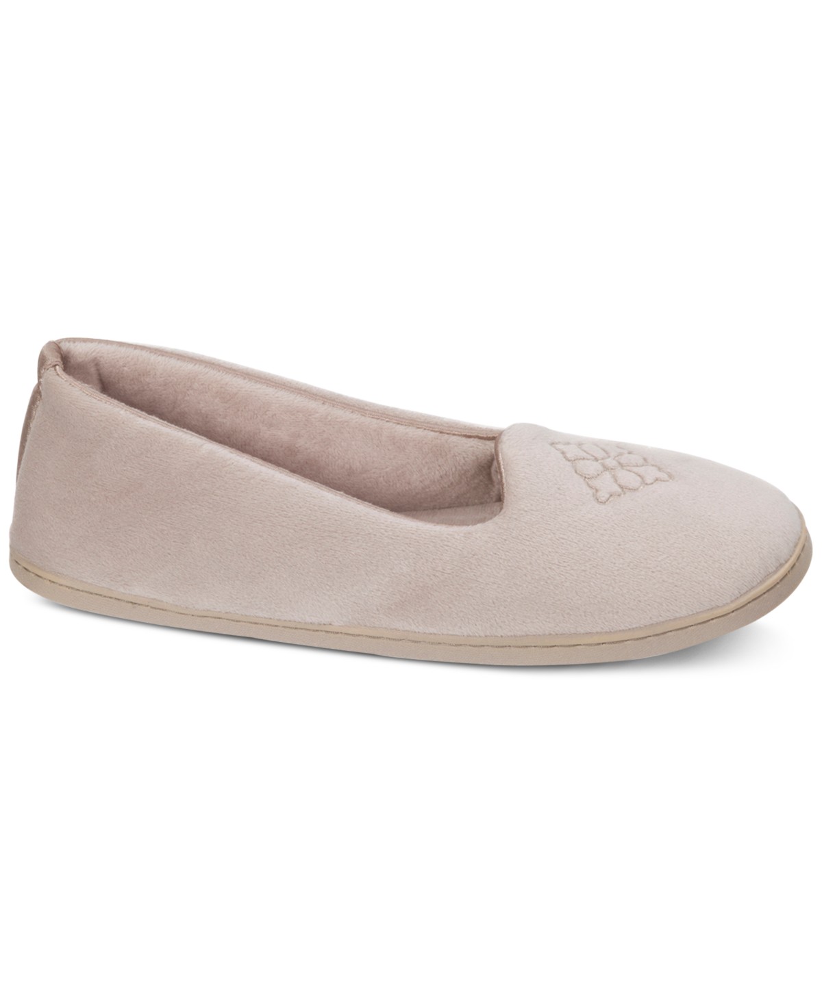Женские Dearfoams Womens Rebecca Microfiber Velour Closed Back House Slipper — фото 6