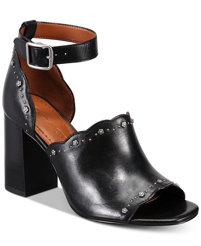 joal leather block heel shooties