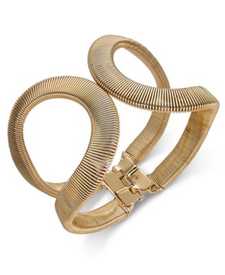 Alfani - Gold-Tone Wrap Hinge Bracelet, Created for Macy's