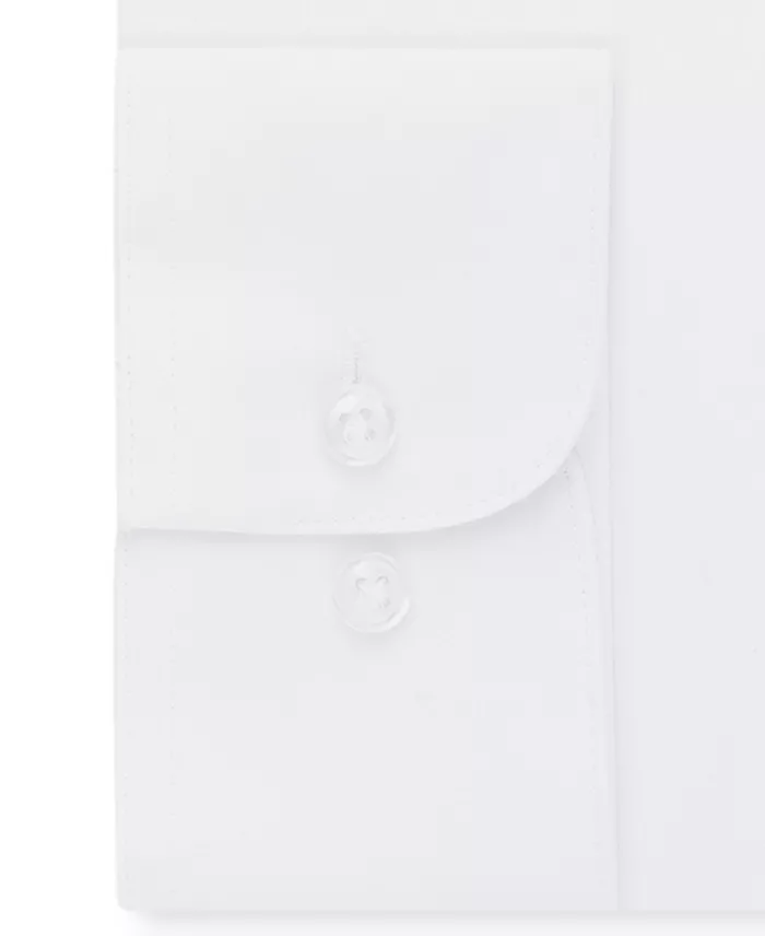 Men's Big & Tall Classic/Regular Fit Wrinkle Free Poplin Solid Dress Shirt - thumbnail 7