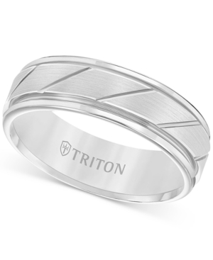 image of Triton Men-s Flat Satin Finish Band in Tungsten Carbide
