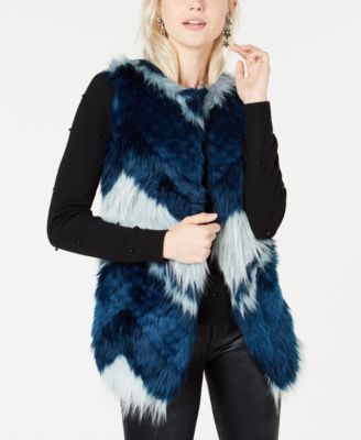 Bar III - Faux-Fur Patchwork Vest, Created for Macy's