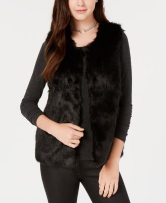 Say What? - Juniors' Faux-Fur Vest