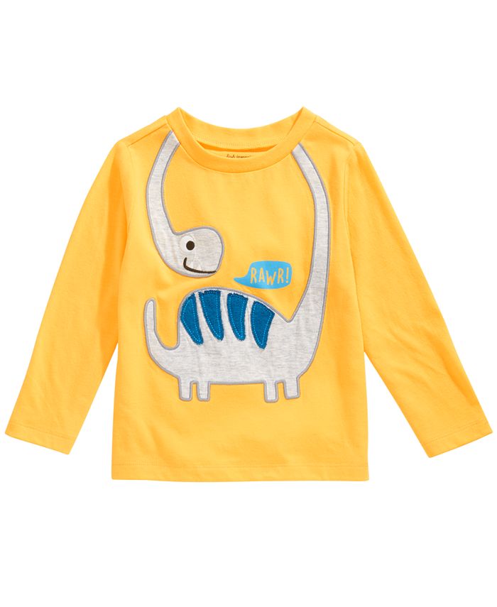 First Impressions Baby Boys Long-Sleeve Dino Rawr T-Shirt, Created for ...