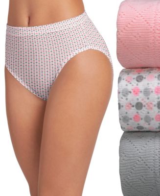 Jockey Womens Elance French Cut 3 Pack Underwear French Cuts 100% Cotton 7  Clear Waters/dotted Paisley Pastel/pinot Noir : Target