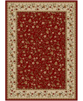KM Home - Pesaro Floral Red 5'5" x 7'7" Area Rug
