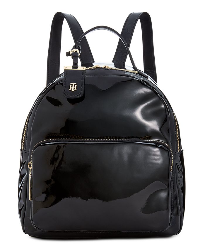 Tommy Hilfiger Patent Julia Dome Backpack & Reviews - Handbags ...
