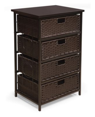 Badger Basket August Collection Tall Four Basket Storage Unit - Macy's