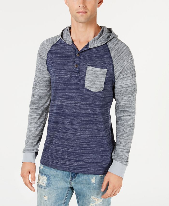 Lightweight henley hoodie sale