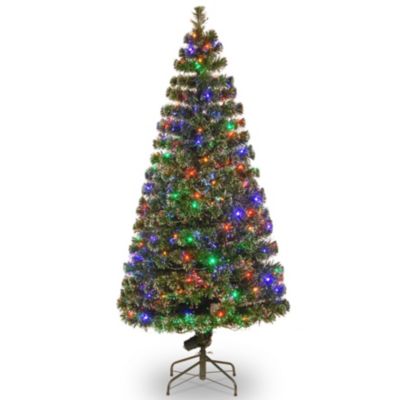 National Tree Company - National Tree 72" Fiber Optic Evergreen Tree with LED Lights