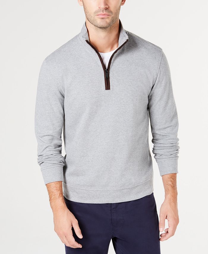 Tasso Elba Men's Piped 1/4-Zip Sweater, Created for Macy's - Macy's