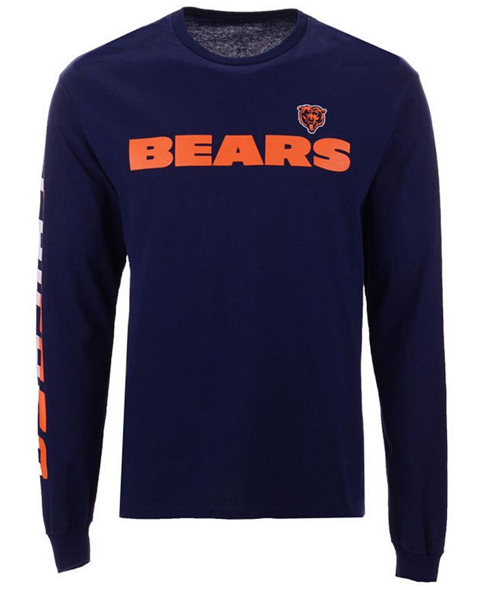 Authentic NFL Apparel Men's Chicago Bears Streak Route Long Sleeve T