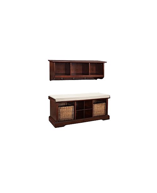 Crosley Brennan 2 Piece Entryway Bench And Shelf Set & Reviews Furniture Macy's