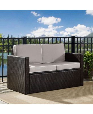 Palm Harbor Outdoor Wicker Loveseat With Cushions