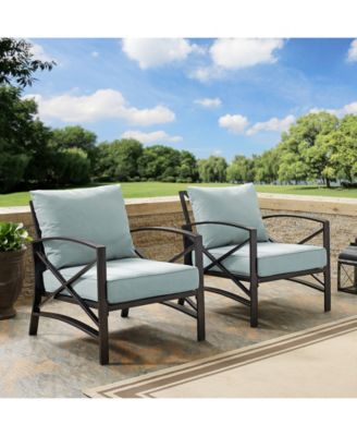 Kaplan 2 Piece Outdoor Seating Set With Cushion - 2 Outdoor Chairs - Macy's