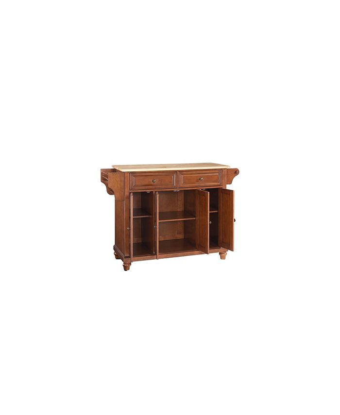 Crosley Cambridge Natural Wood Top Kitchen Island Macy's