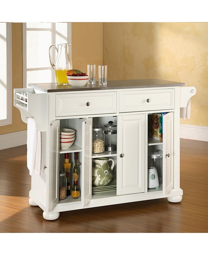 Crosley Alexandria Stainless Steel Top Kitchen Island Macy's
