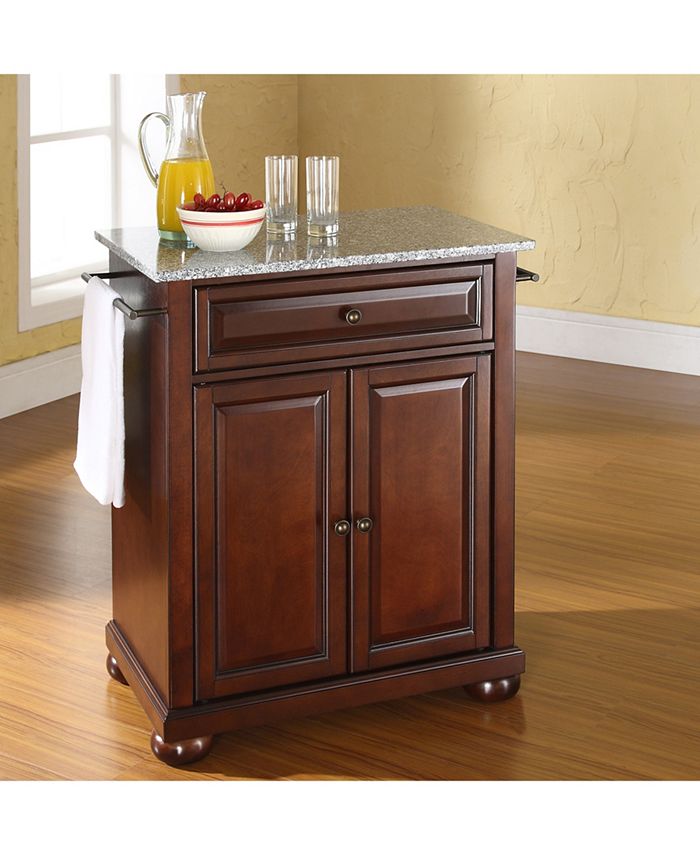 Crosley Alexandria Solid Granite Top Portable Kitchen Island Macy's