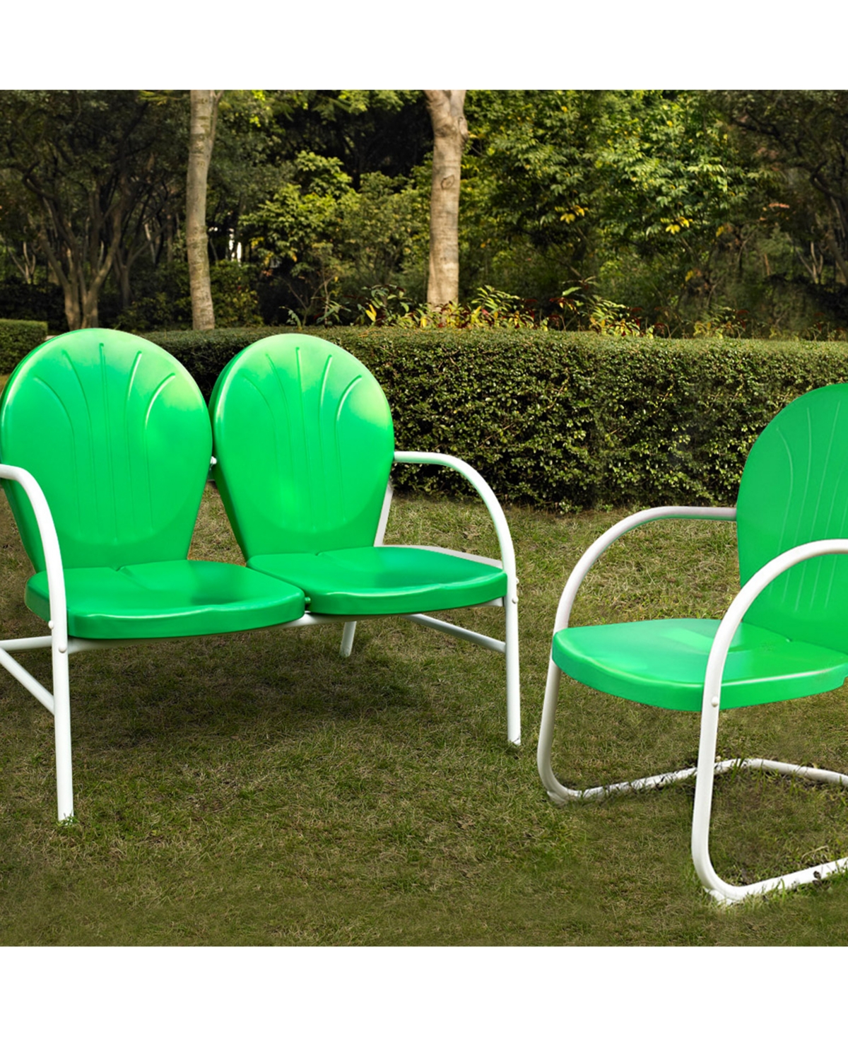 Griffith 2 Piece Metal Outdoor Conversation Seating Set - Loveseat And Chair