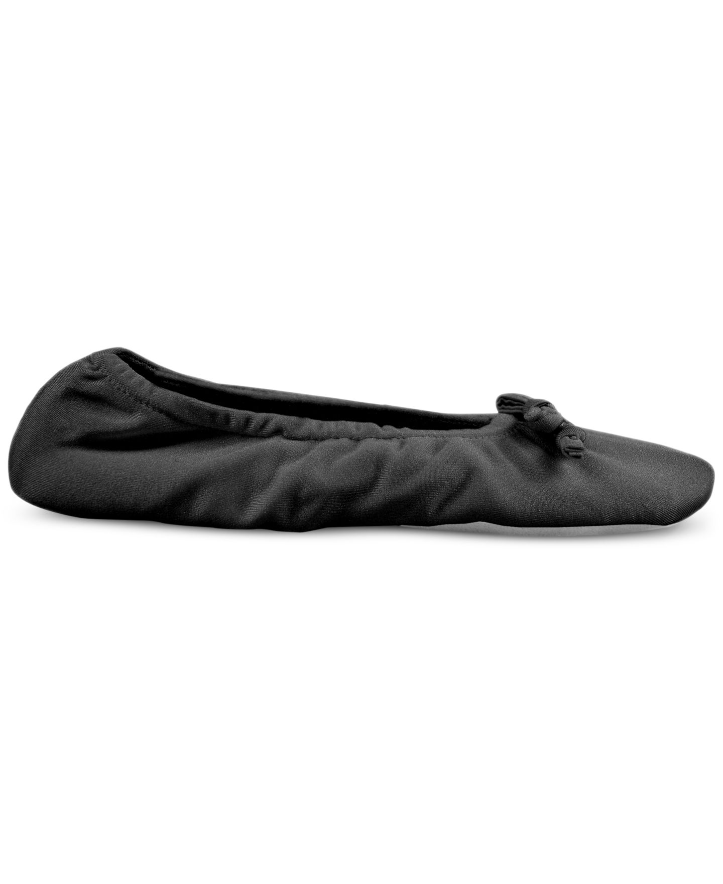 Женские тапочки MUK LUKS Stretch Satin Ballerina Slippers, цвет: Чёрный — фото 2