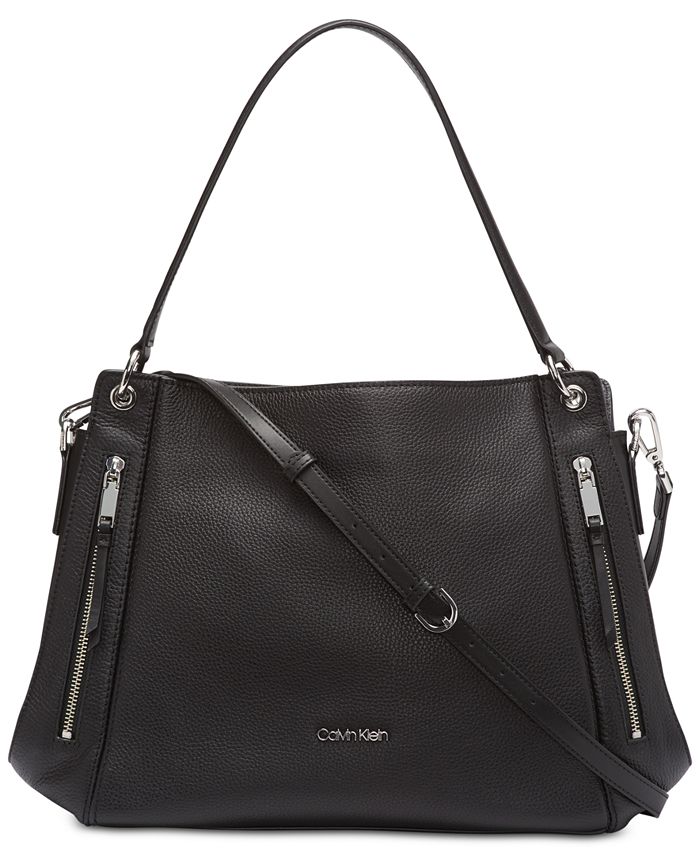 Calvin klein melanie store pebble satchel