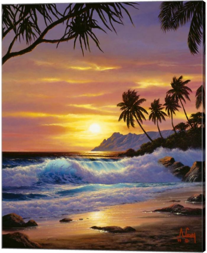 Metaverse Tropical Shores By Anthony Casay Canvas Art & Reviews - Home - Macy's